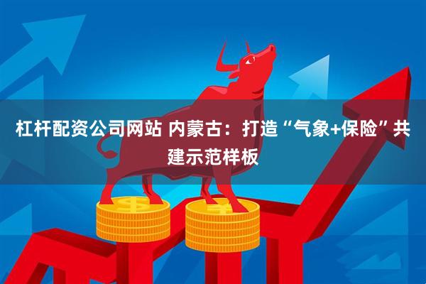 杠杆配资公司网站 内蒙古：打造“气象+保险”共建示范样板