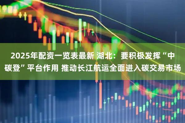 2025年配资一览表最新 湖北：要积极发挥“中碳登”平台作用 推动长江航运全面进入碳交易市场